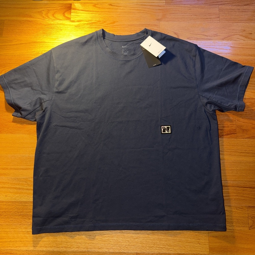 Nike Dri-FIT Gym Heritage Performance T-Shirt Loose Fit Blue Men's XXL NWT
